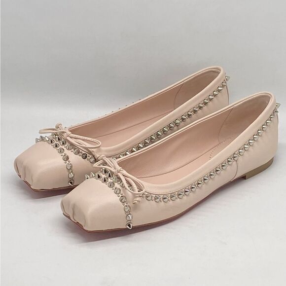 Christian Louboutin Mamadrague Spikes Red Sole Ballerina Flats size 39 - Picture 7 of 15